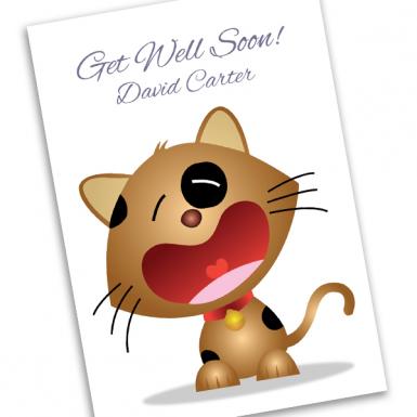 Get Well Sick Cat Card