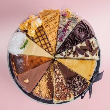 Twelve Slices - 12 Assorted Artisanal Dream Cakes with Flowers