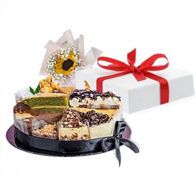 Twelve Slices - 12 Assorted Artisanal Dream Cakes with Flowers