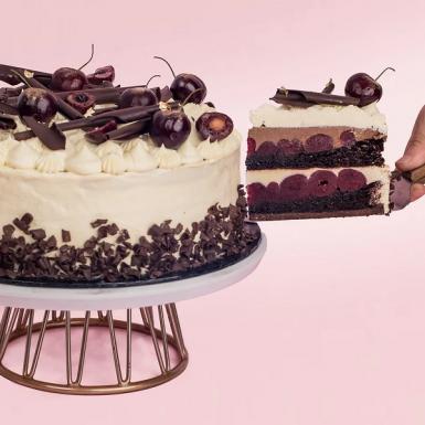 Cheri Torte Black Forest Gateau - Cake with Birthday Balloon, Cherries and Chocolate