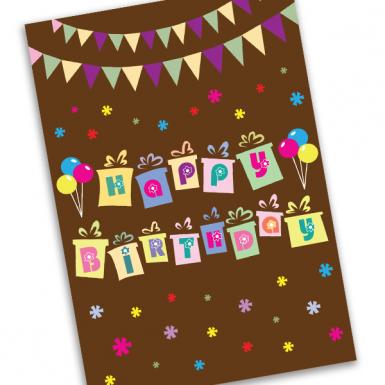 Birthday Confetti Personalized Card