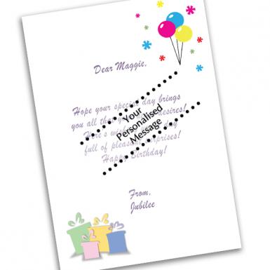 Birthday Confetti Personalized Card