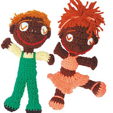 Chockies Duo Love - Knitted Love Pair with Lindt Heart Chocolates