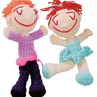 Chockies Duo Love - Knitted Love Pair with Lindt Heart Chocolates