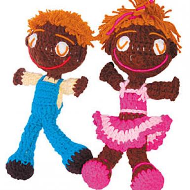 Chockies Duo Love - Knitted Love Pair with Lindt Heart Chocolates