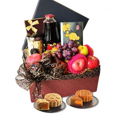 Fruitily Lunar - Mooncake Gift Hamper with Fruits Chocolate Cookies