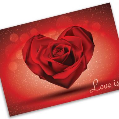 Love Rosy Heart Card