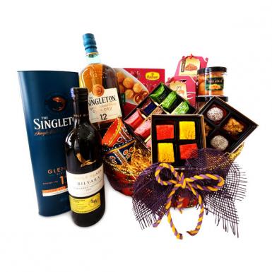 Thanaana Diwali Single Malt Whisky Hamper Basket