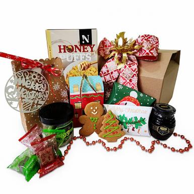 Borup English Box Hamper - Christmas Cookies, Royce Chocolate, Honey