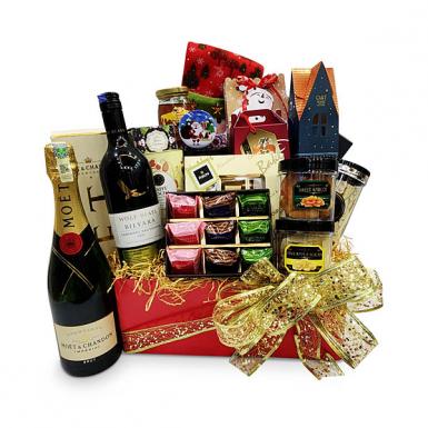 Nyborg Christmas Hamper - Moet Chandon Champagne, Wine, Royce Chocolates