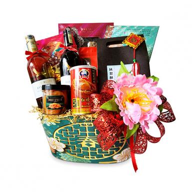 Friendship Wine CNY Hamper - Oriental Cookies, Pineapple Cake