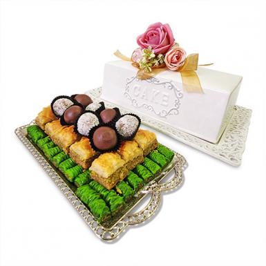 Tharwa Sweet Pastries - Ramadan Belgian Chocolate Dates, Walnut Baklawas, Almond cashew Tamrieh Gift