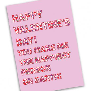 Valentine Happiest Person Card