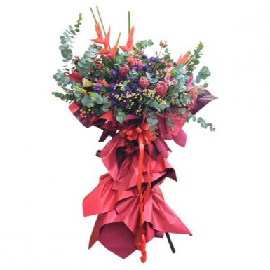 Grand Bloom - Premium Floral Flower Congratulation Stand