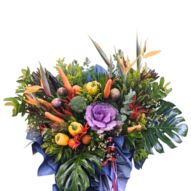 Veggie Victory - Vegetable Congrats Bloom Flower Bouquet Stand