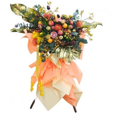 Fruity Bloom - Fruits Bouquet Congrats Flower Stand