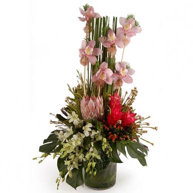 LOVE MANHATTAN - CYMBIDIUM ORCHIDS FLORAL ARRANGEMENT