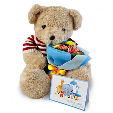 My First Big Gund Bear - Baby Shower Plush Bear Gift