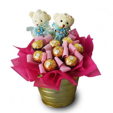 Ferrero Pot - Ferrero Rocher Chocolate with mini Bears