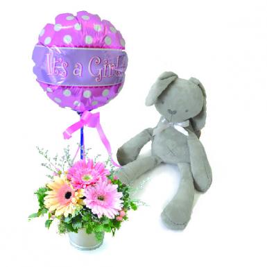 Baby Cinnamon Bunny - Baby Show Gift It's a Girl or Boy Balloon