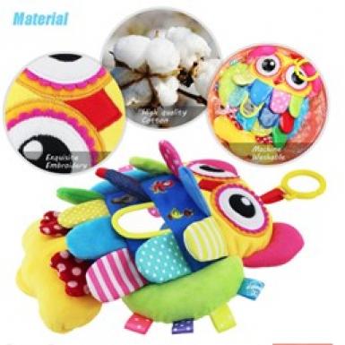 Owlicious Bebe - Newborn Baby Shower Gift with Fruits, Baby Owl Plushie Developmental Toy