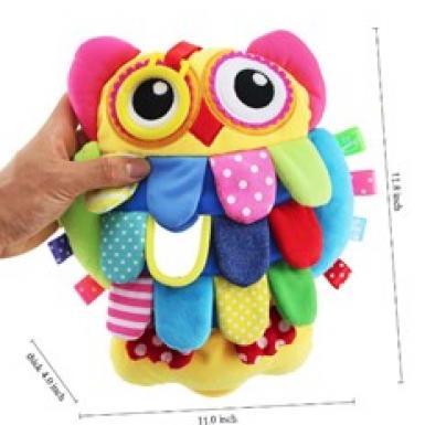 Owlicious Bebe - Newborn Baby Shower Gift with Fruits, Baby Owl Plushie Developmental Toy