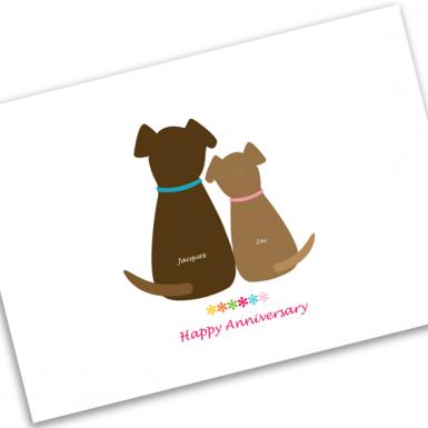 Poochies Anniversary Custom Print Card