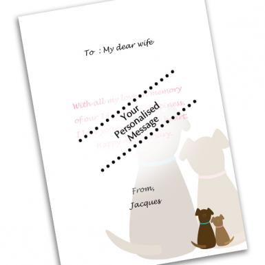 Poochies Anniversary Custom Print Card