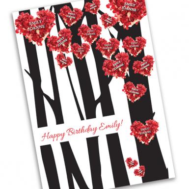 Hearty Tree Birthday Custom Print Card