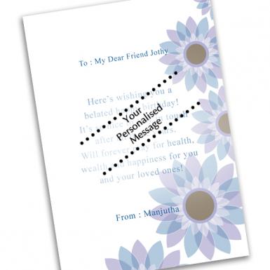 Floral Birthday Custom Print Card