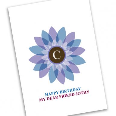 Floral Birthday Custom Print Card