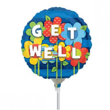 Get Well 9 inch Foil Balloon - Air