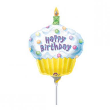 Happy Birthday Cupcakes 9 inch Foil Balloon - Air Greeting