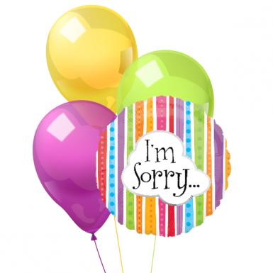 Balloon Bouquet Greetings - I Am Sorry 18 inch Apology Helium Balloon Floats
