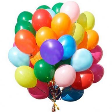 Lots of Colors Helium Latex Balloons Bouquets - 36