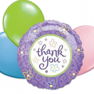 Balloon Bouquet Greetings -Thank You Appreciation Helium 18 Inch Balloon Floats