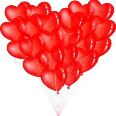 Latex Heart Shaped Balloon 15 inch - 20 balloons