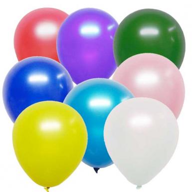 Lots of Colors Helium Latex Balloons - 8
