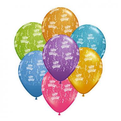 Happy Birthday Wishes Helium Balloons - 7 units