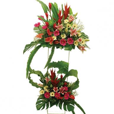 Fabulous Melussa - Congratulatory Floral Arrangement Flower Stand