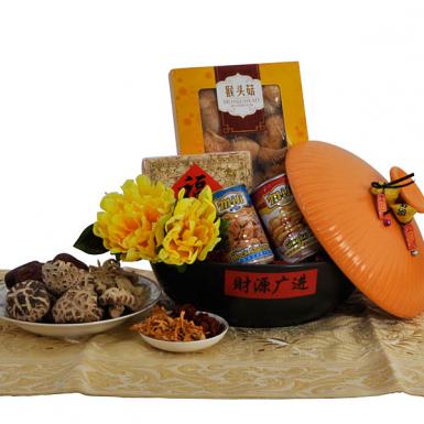 Peaceful Years - Oriental Vegetarian Hamper in Claypot