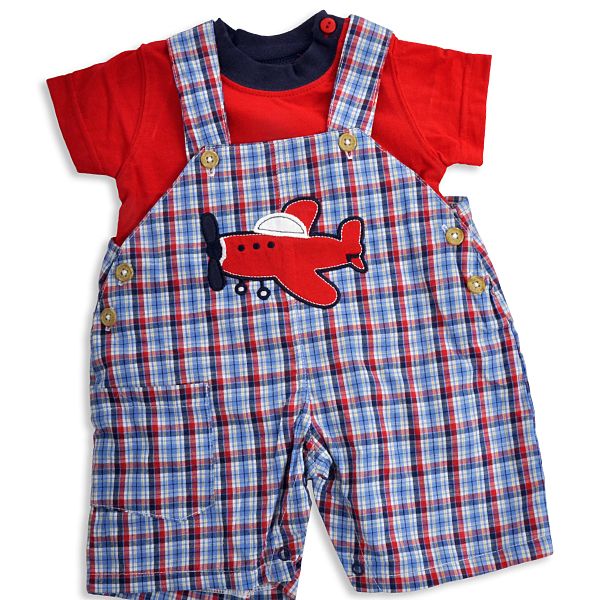Blueberry Airplane Jersey Baby Boy Apparel