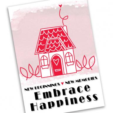 New Home Embrace Happiness Congrats Card
