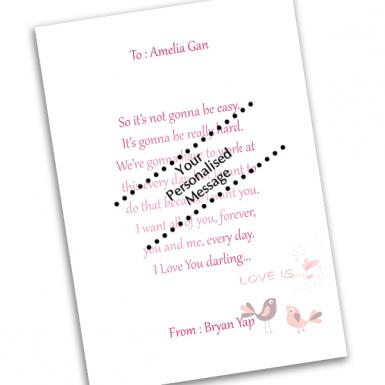 Extra Big Cocktail Love Custom Card 29 x 40cm