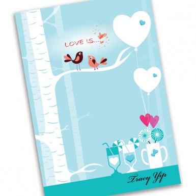 Extra Big Cocktail Love Custom Card 29 x 40cm