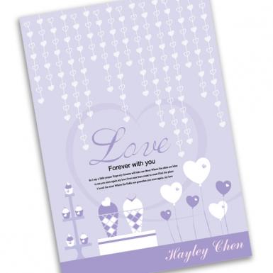 Extra Big Tea Light Custom Love Card 29 x 40cm