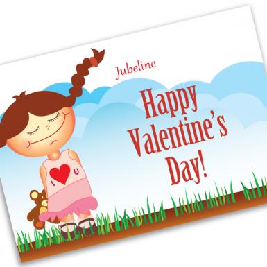 Girl For Boy Love Custom Valentine Card