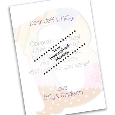 Floral Nip Baby Custom Card - Personalized