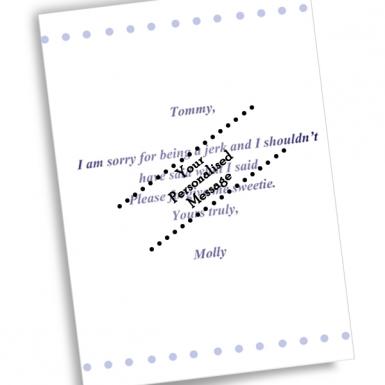 I'm Sorry Apology Scribble Custom Card