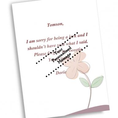 Sorry Flower Abstract Apology Card